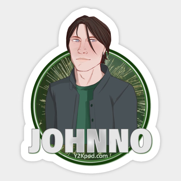 Y2K Audio Drama Podcast Character Design - Johnno Sticker by y2kpod